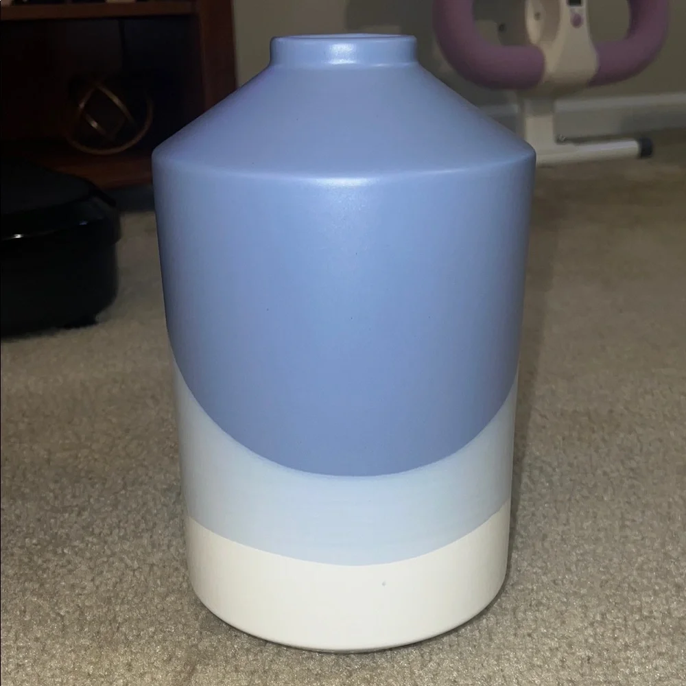 Anthropologie Sky Blue and White Vase